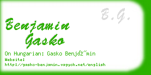 benjamin gasko business card